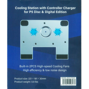 OTVO Cooling Fan and Dual Controller Charger Station for PS5