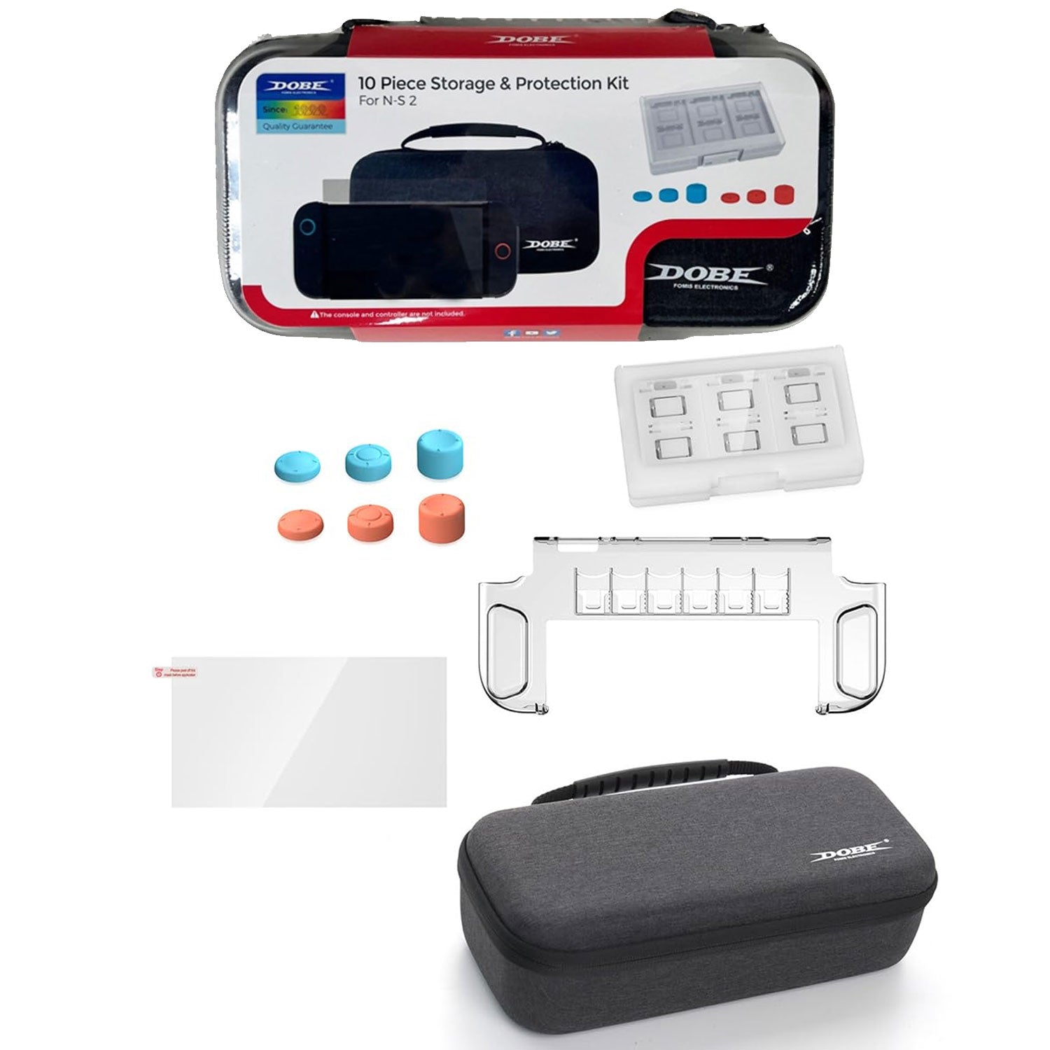 DOBE 10 In 1 Storage & Protection Kit for Nintendo Switch 2