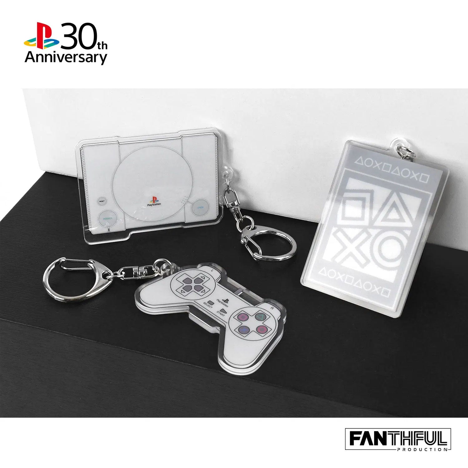 PlayStation 30th Anniversary Acrylic Keychain (Set of 3 Pieces)