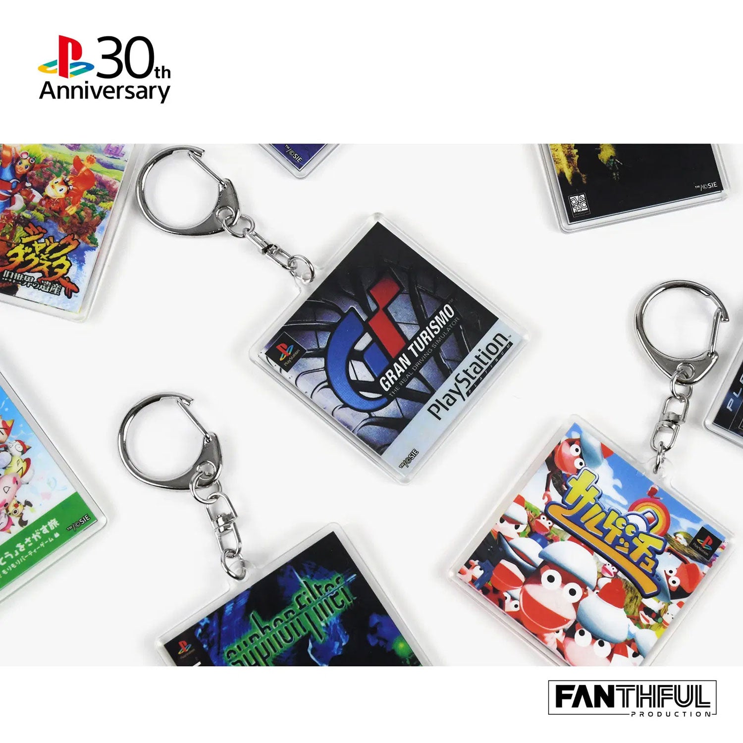 PlayStation 30th Anniversary Acrylic Keychain (Set of 8 Pieces)