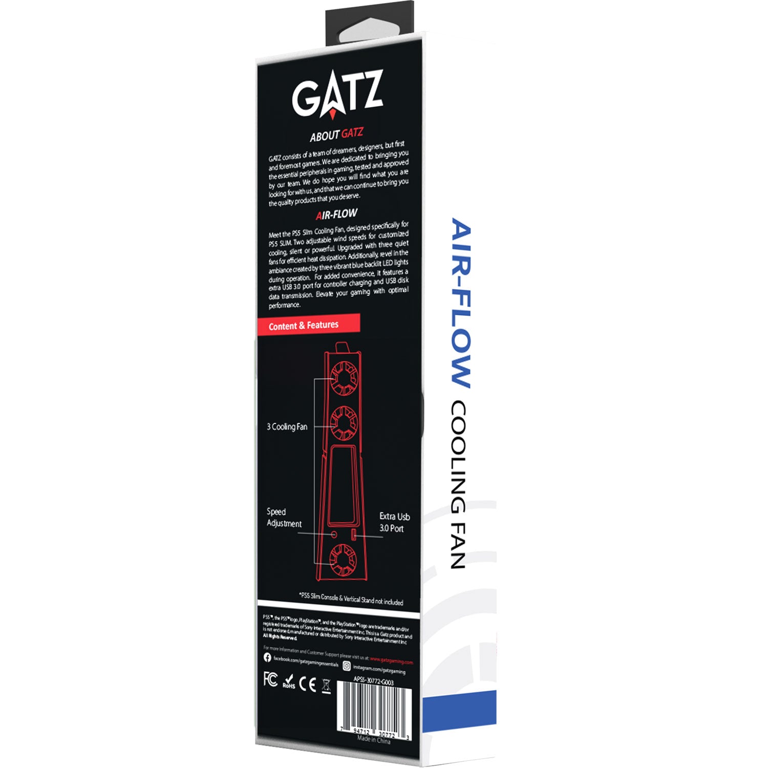 Gatz Air-Flow Cooling Fan for PS5 Slim