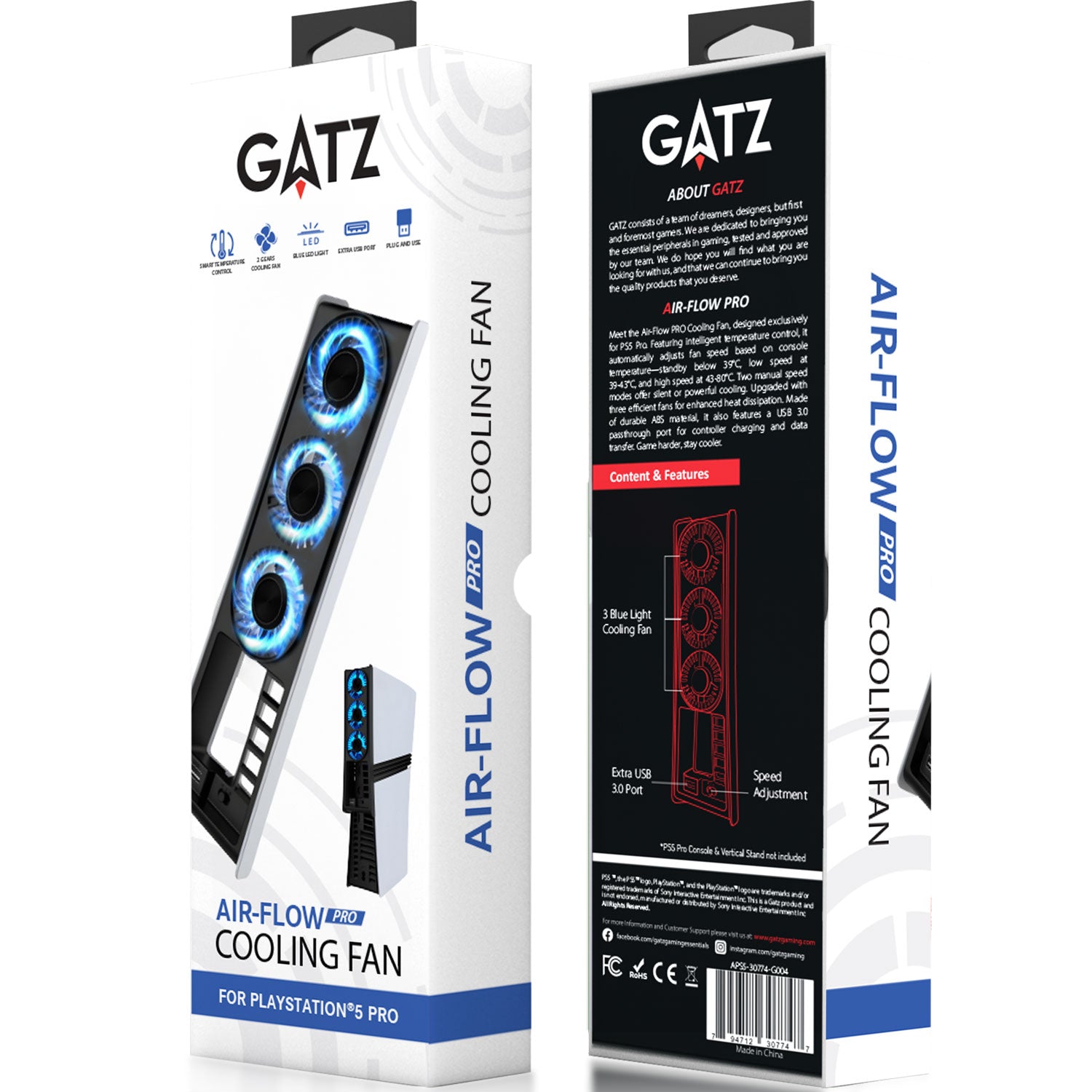 Pro Flow Fan Gatz Air-Flow PRO Cooling Fan for PS5 PRO - Shopitree.com