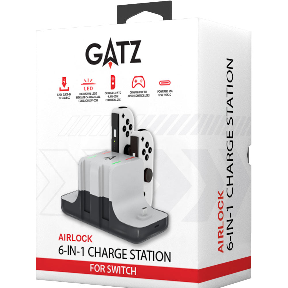 Gatz Airlock 6-in-1 Charging Station for Nintendo Switch