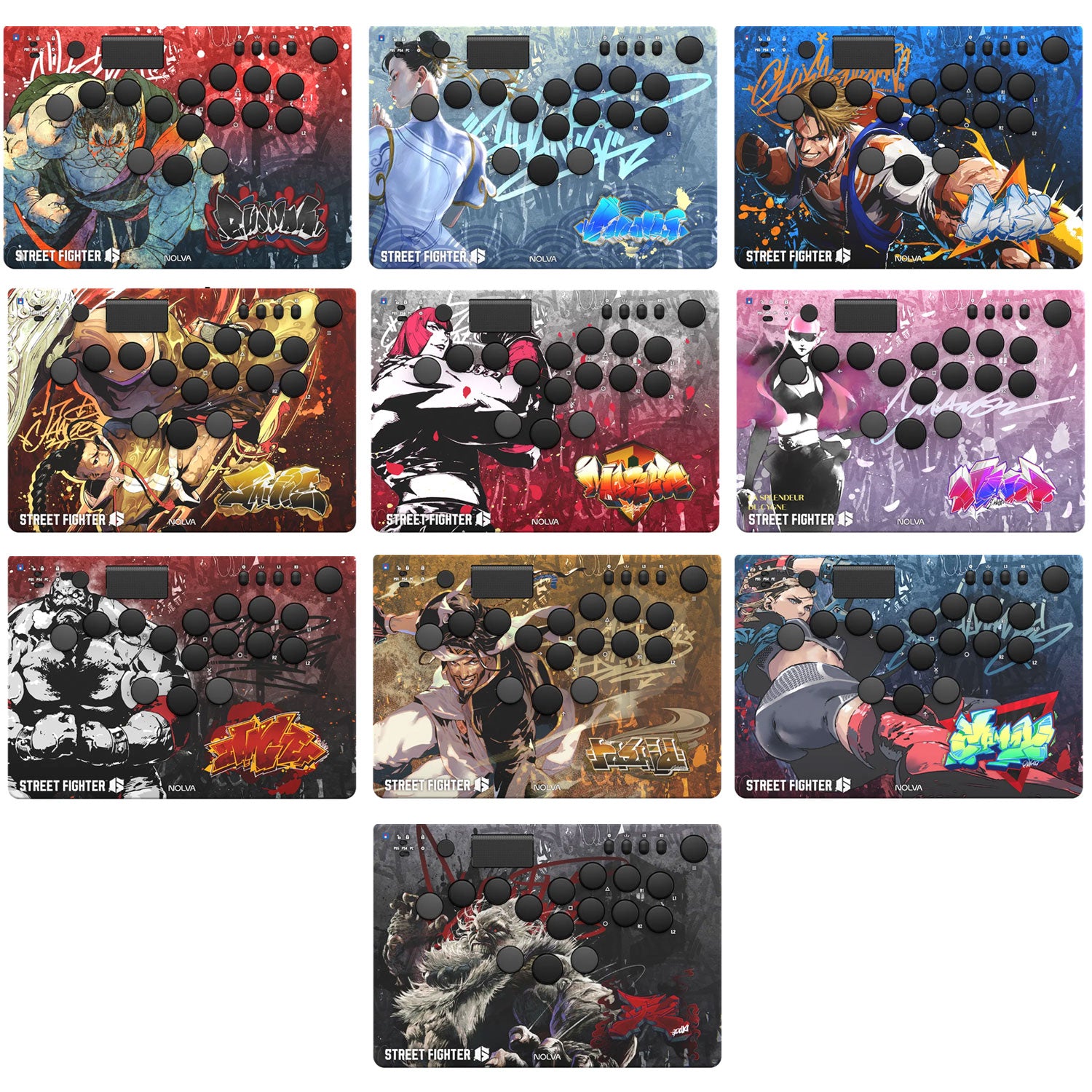 HORI Street Fighter 6 NOLVA Mechanical All-Button Arcade Controller for [PS5 / Windows]