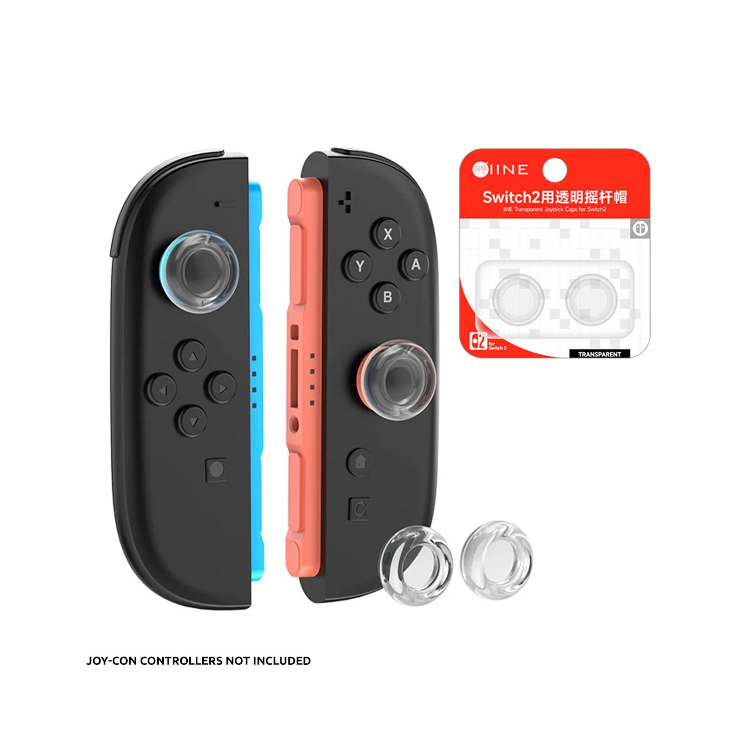 IINE Transparent Joy-Con Analog Cap for Nintendo Switch 2