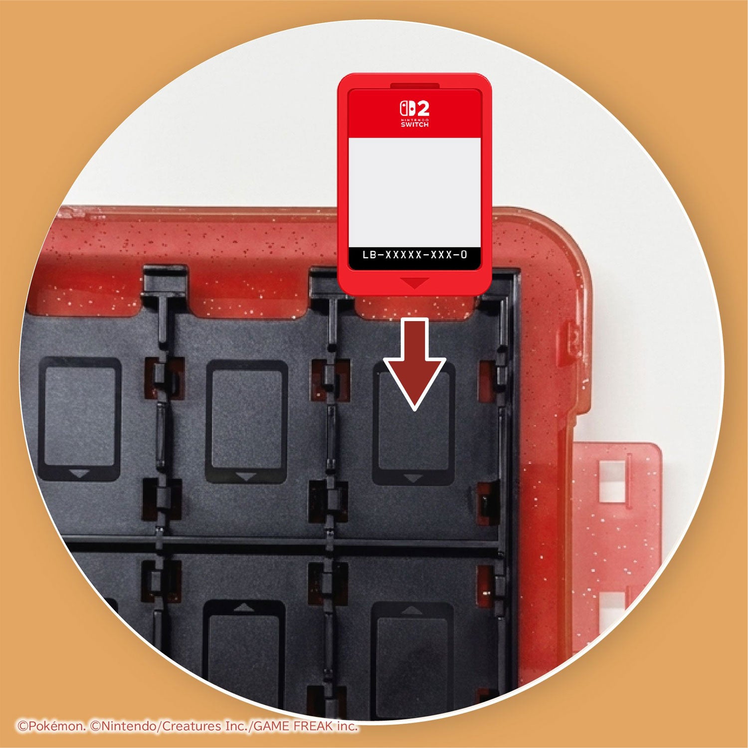 HORI Card Case with 24 Card Slots for Nintendo Switch 2 [Pokemon Pixel Red]