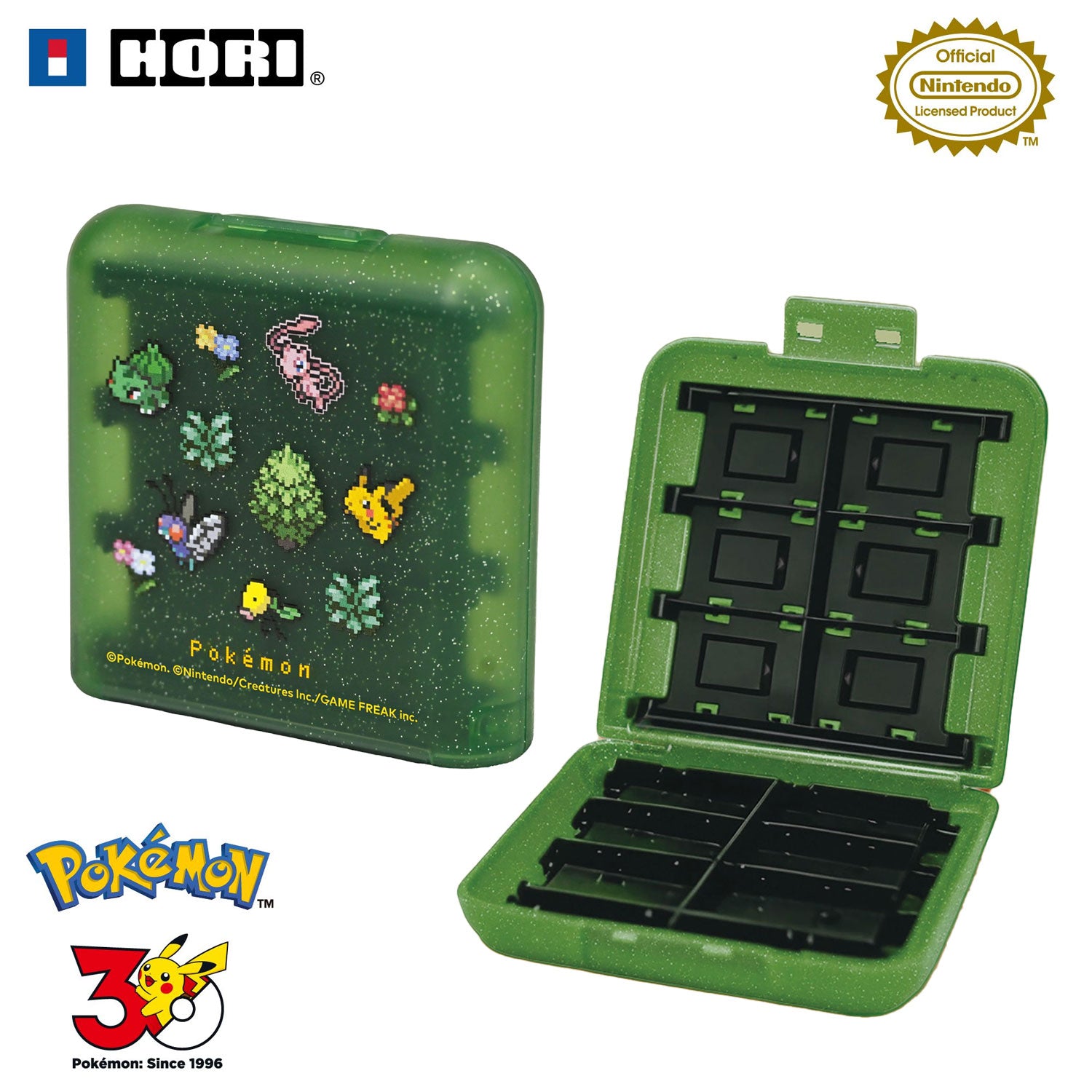 HORI Card Case with 24 Card Slots for Nintendo Switch 2 [Pokemon Pixel Green]