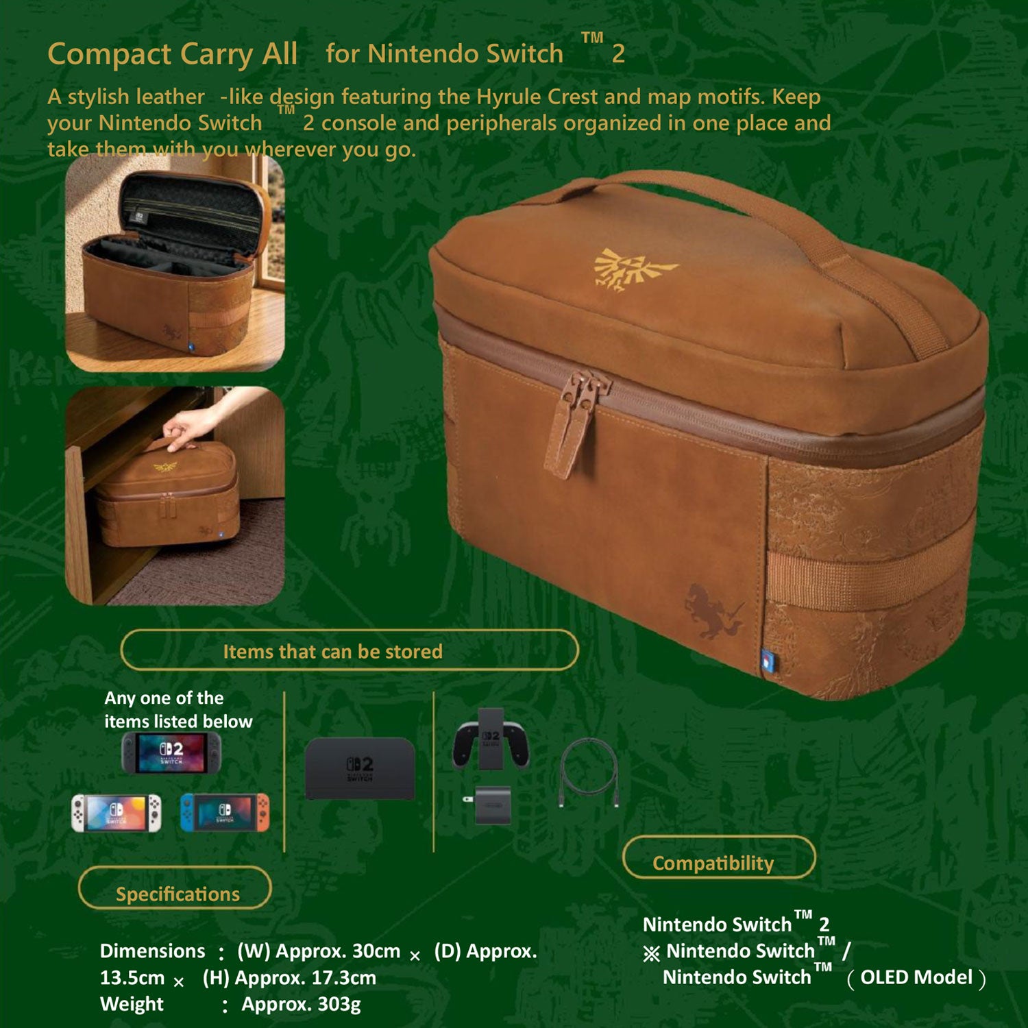 HORI Compact Carry All for Nintendo Switch 2 [The Legend of Zelda Series]