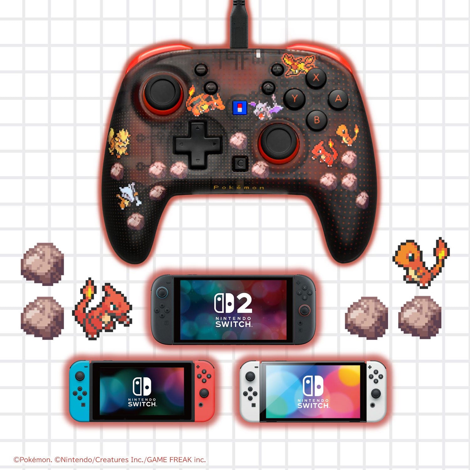 HORI Wired HORIPAD Turbo for Nintendo Switch 2 [Pokemon Pixel Red]