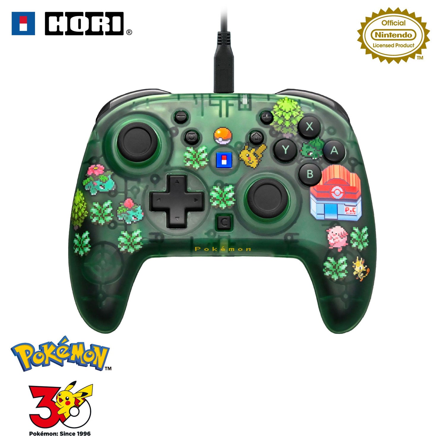 HORI Wired HORIPAD Turbo for Nintendo Switch 2 [Pokemon Pixel Green]