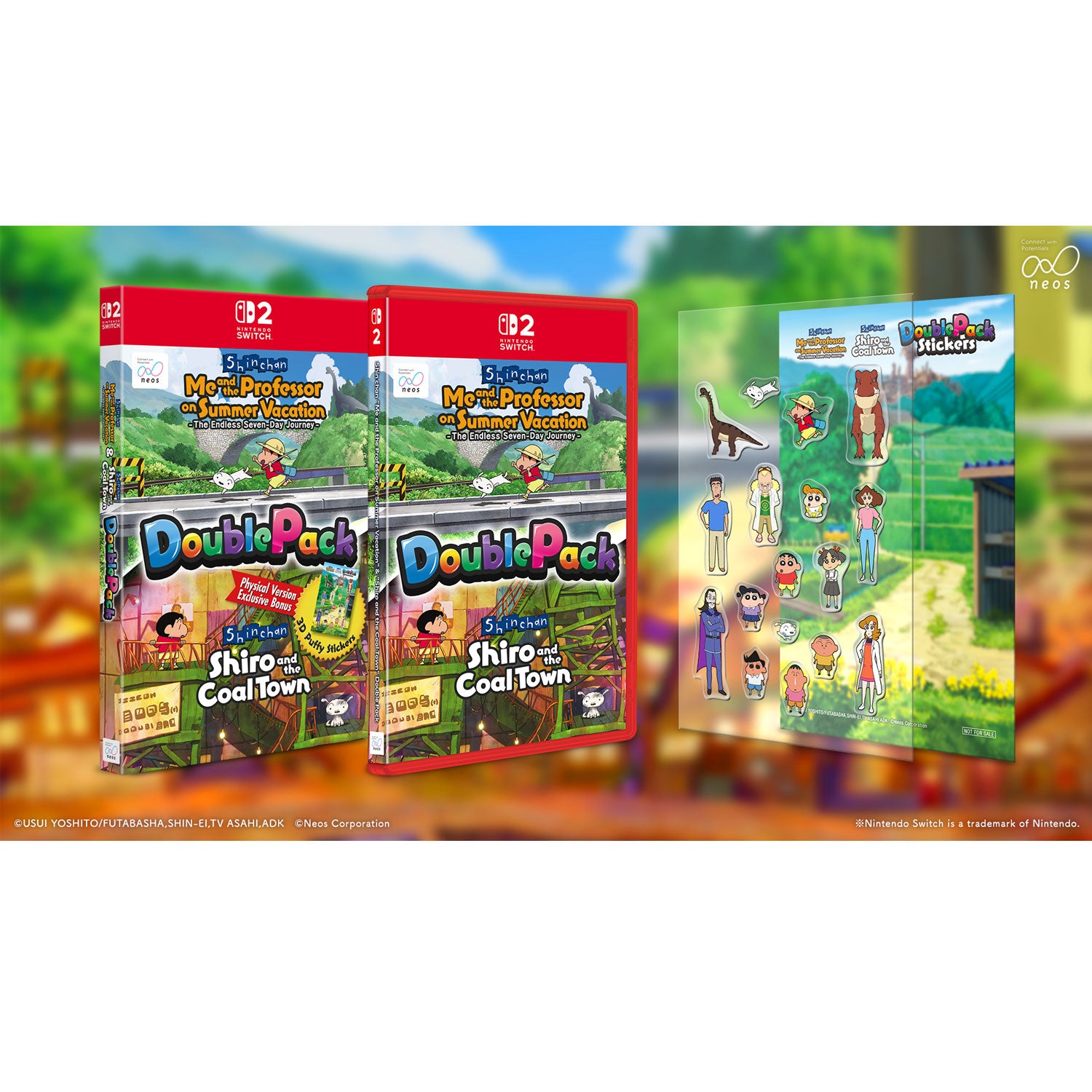 Nintendo Switch 2 Crayon Shin chan Me and the Professor on Summer Vacation & Shiro of Coal Town