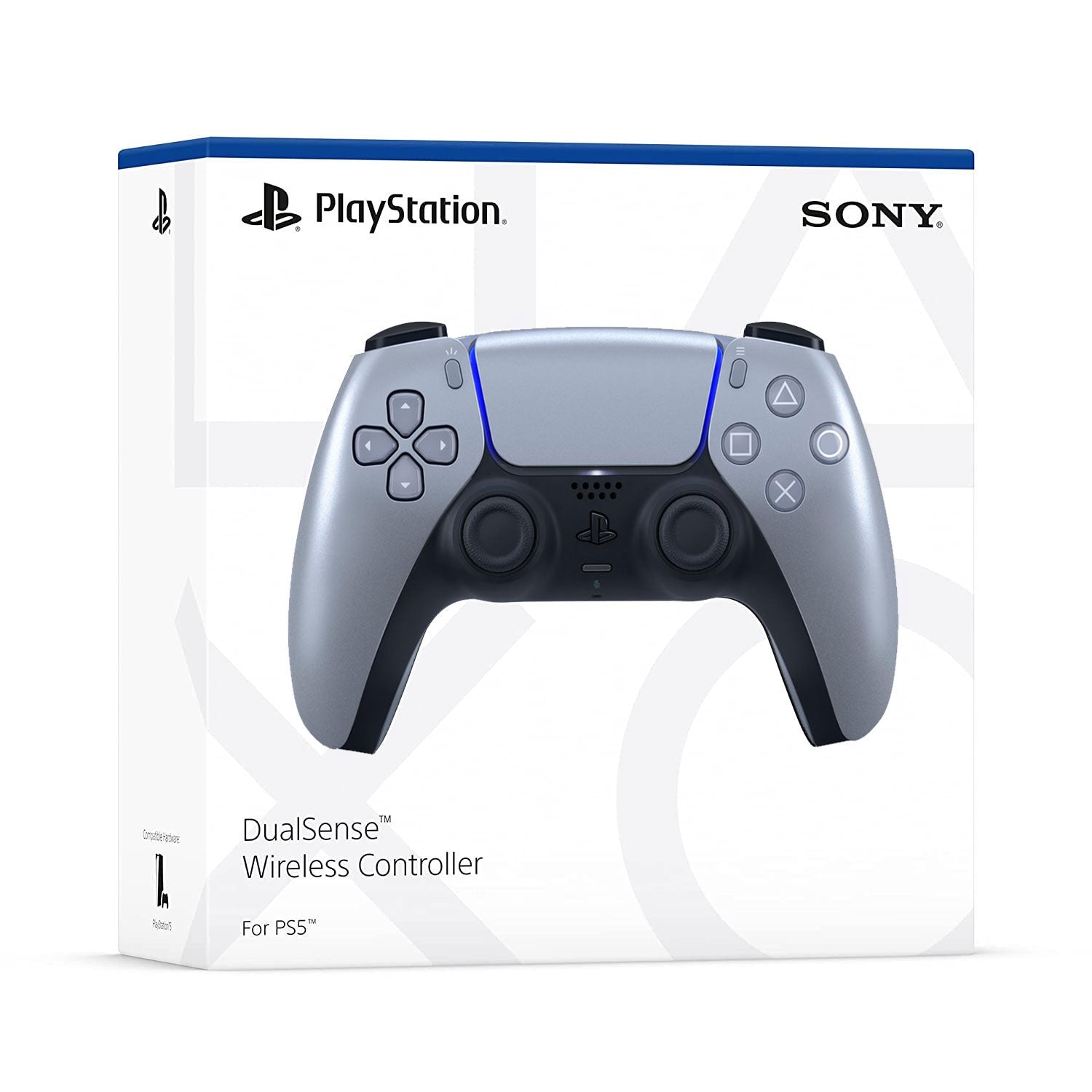 PS5 Official Sony DualSense Wireless Controller (Sterling Silver) + 1 Year Warranty by Sony Singapore
