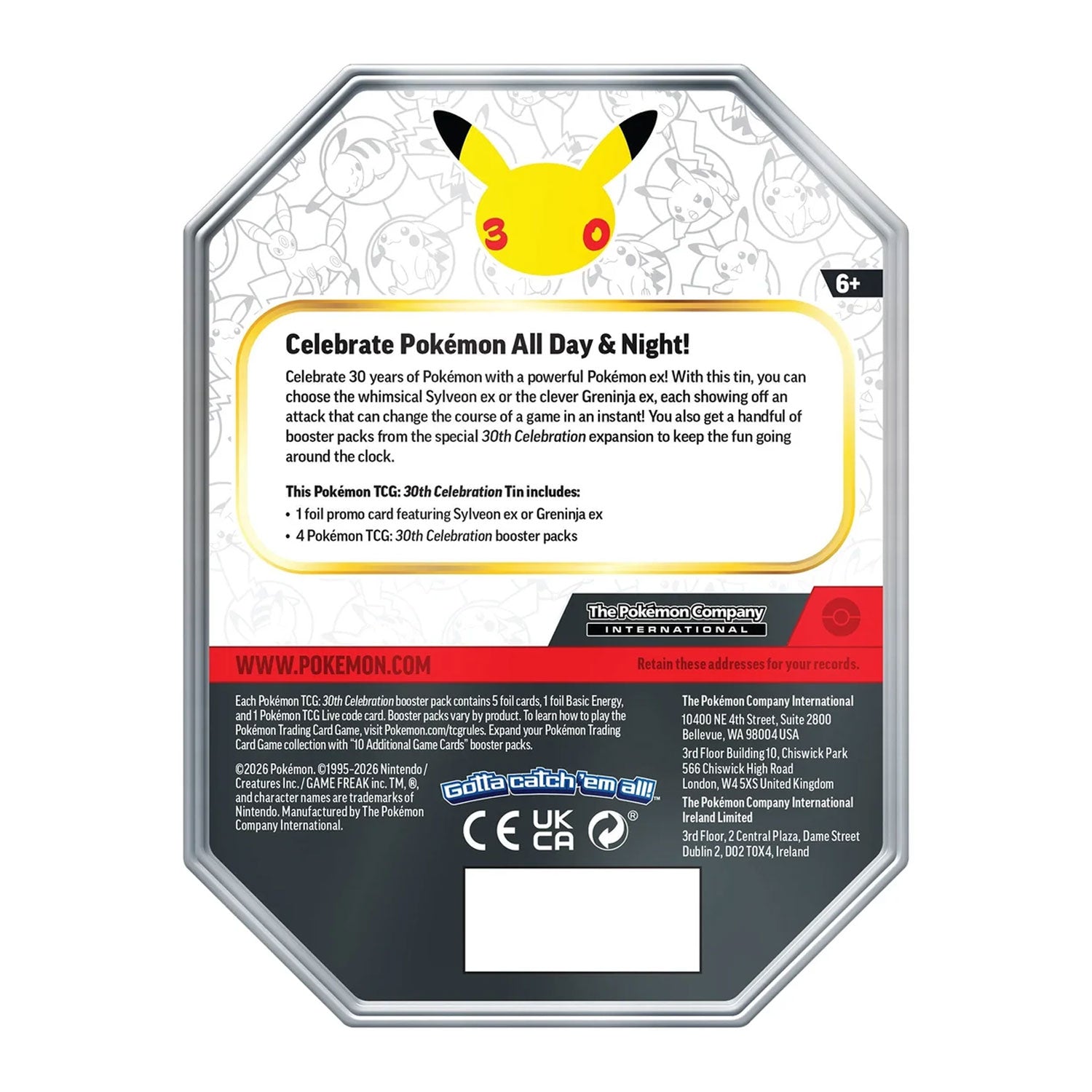 Pokemon TCG 30th Celebration Ex Tin - Sylveon