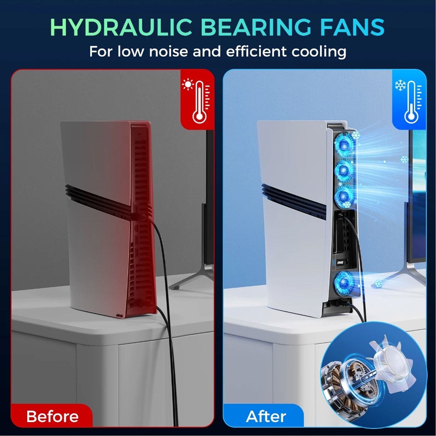 IINE Cooling Fan for PS5 Pro