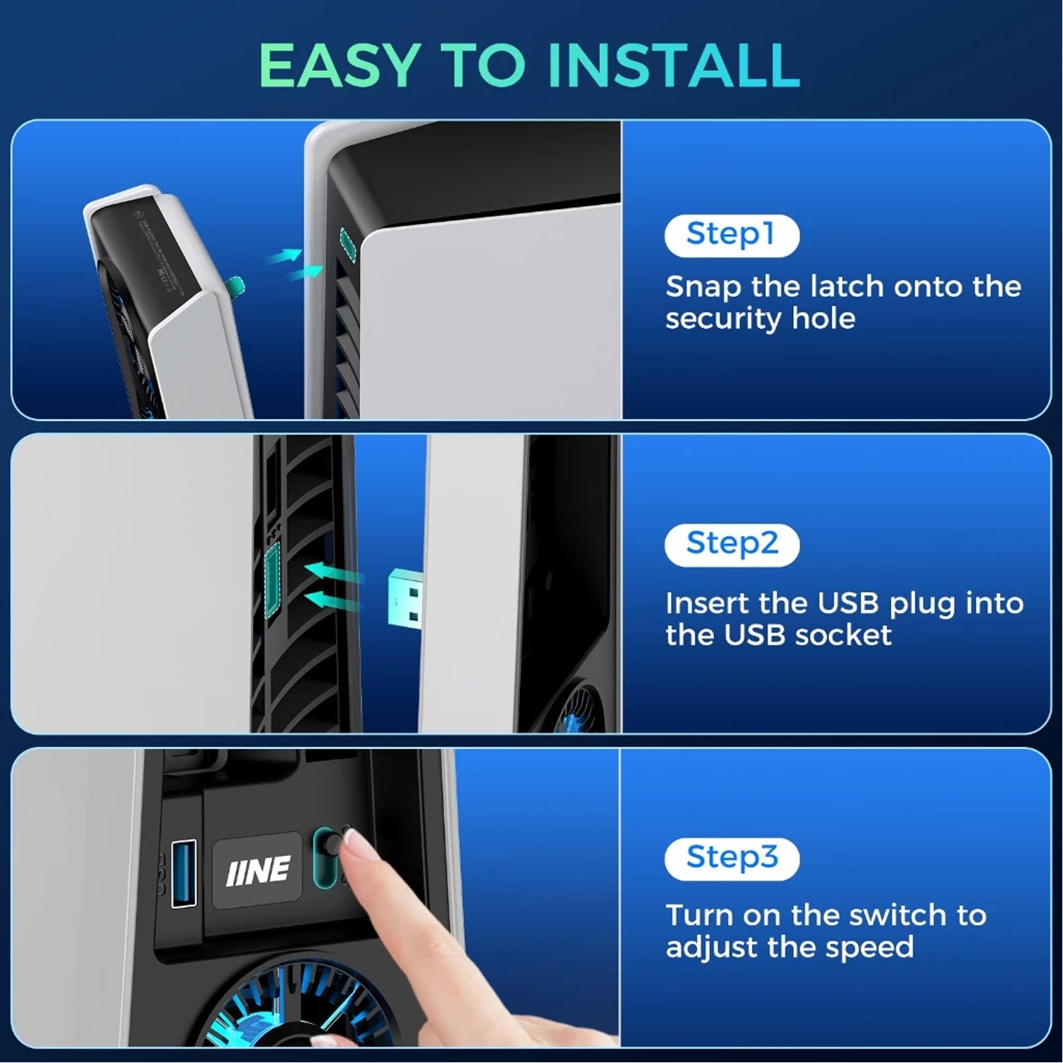 IINE Cooling Fan for PS5 Pro