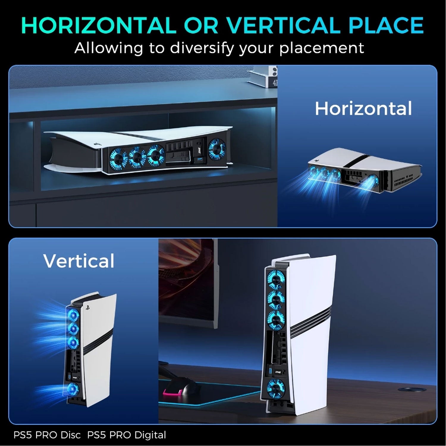 IINE Cooling Fan for PS5 Pro