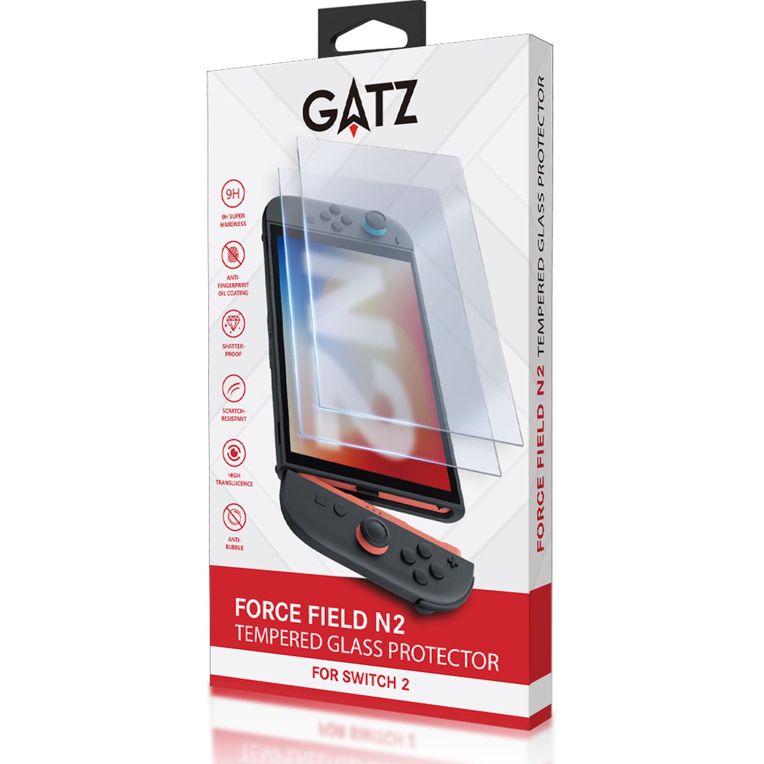 Gatz Force Field N2 Tempered Glass Protector For Nintendo Switch 2 (Set of 2)