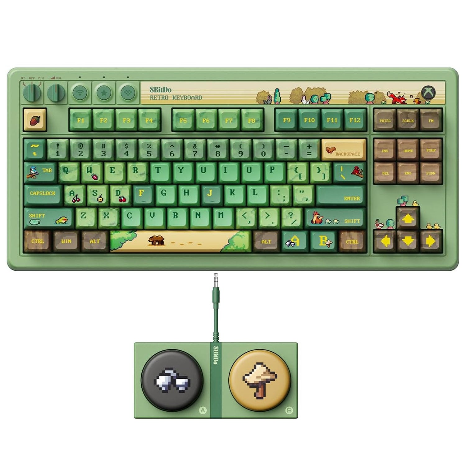 8BitDo Retro 87 Mechanical Keyboard [Forest Wonder]