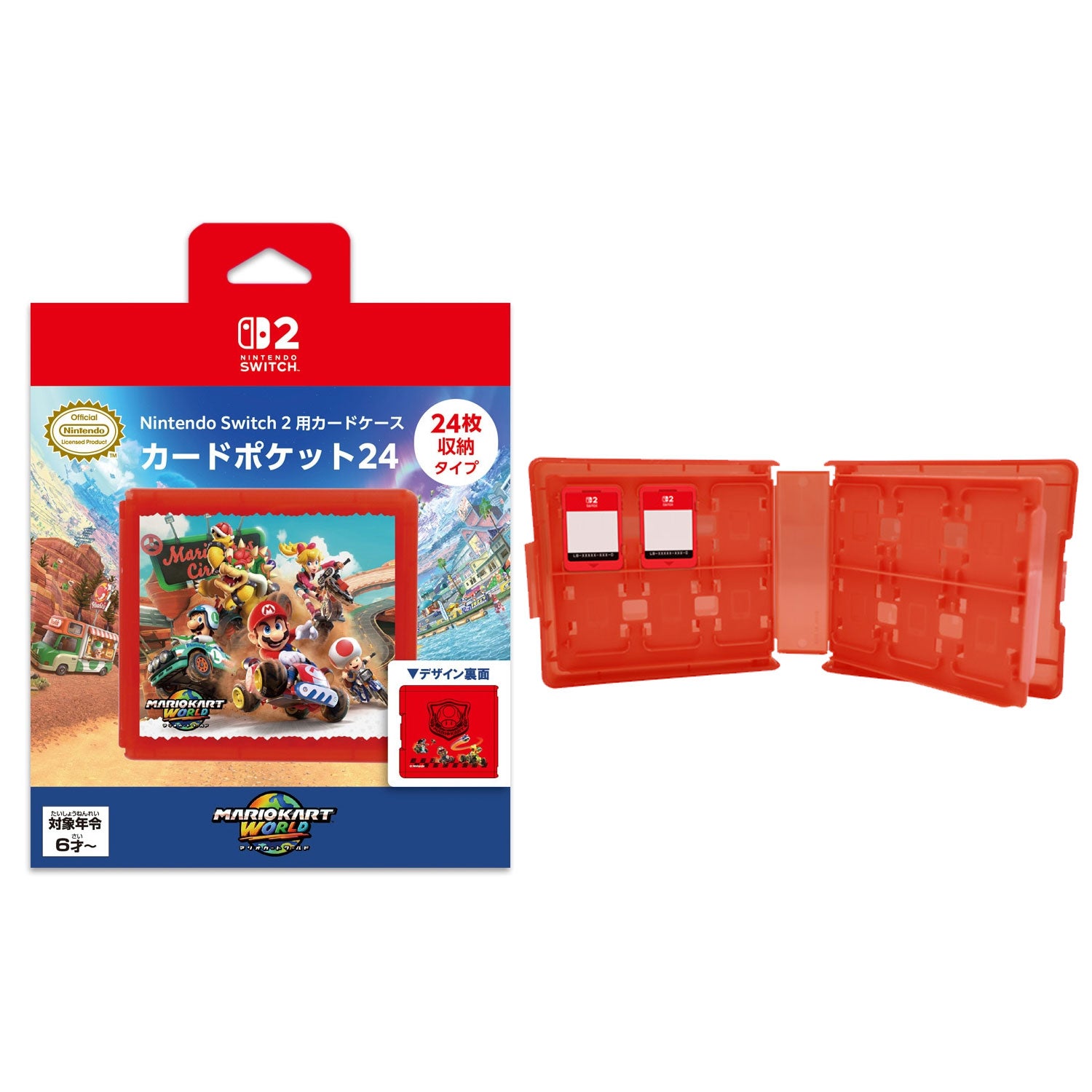 MaxGame Game Card Pocket 24 for Nintendo Switch 1 & 2 (Mario Kart World)