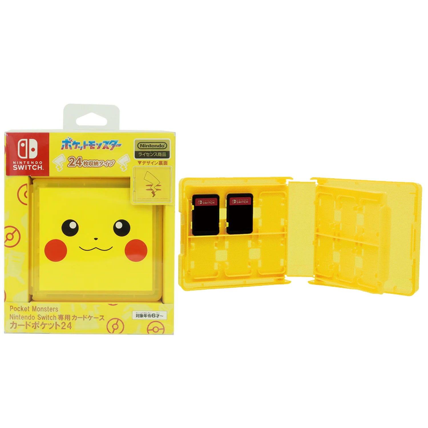 MaxGame Game Card Pocket 24 for Nintendo Switch 1 & 2 (Pikachu)