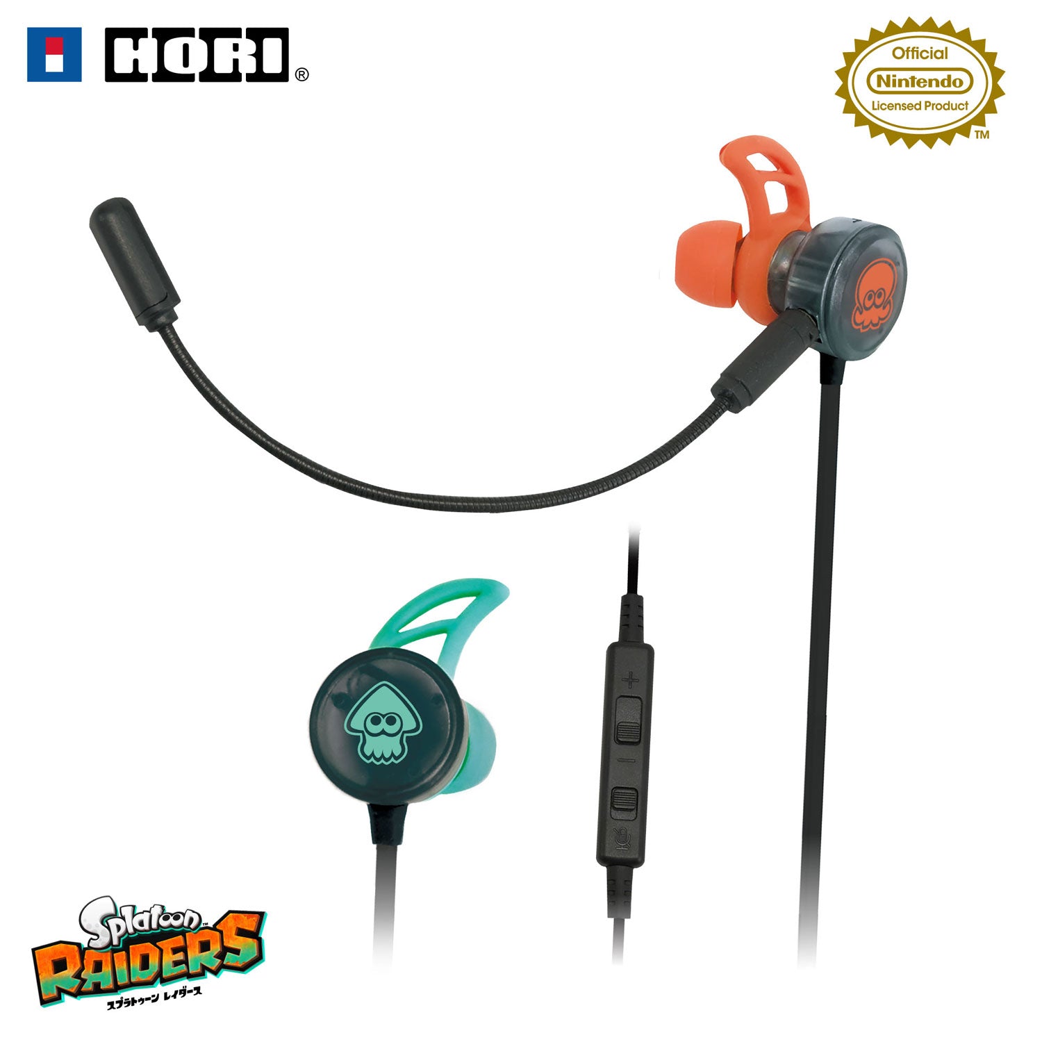 Hori Wired Gaming Earbuds Pro for Nintendo Switch 2 [Splatoon Raiders]