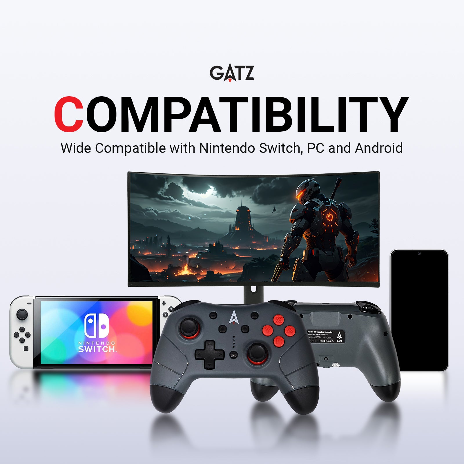 GATZ Fyrefly Wireless Pro Controller for Nintendo Switch