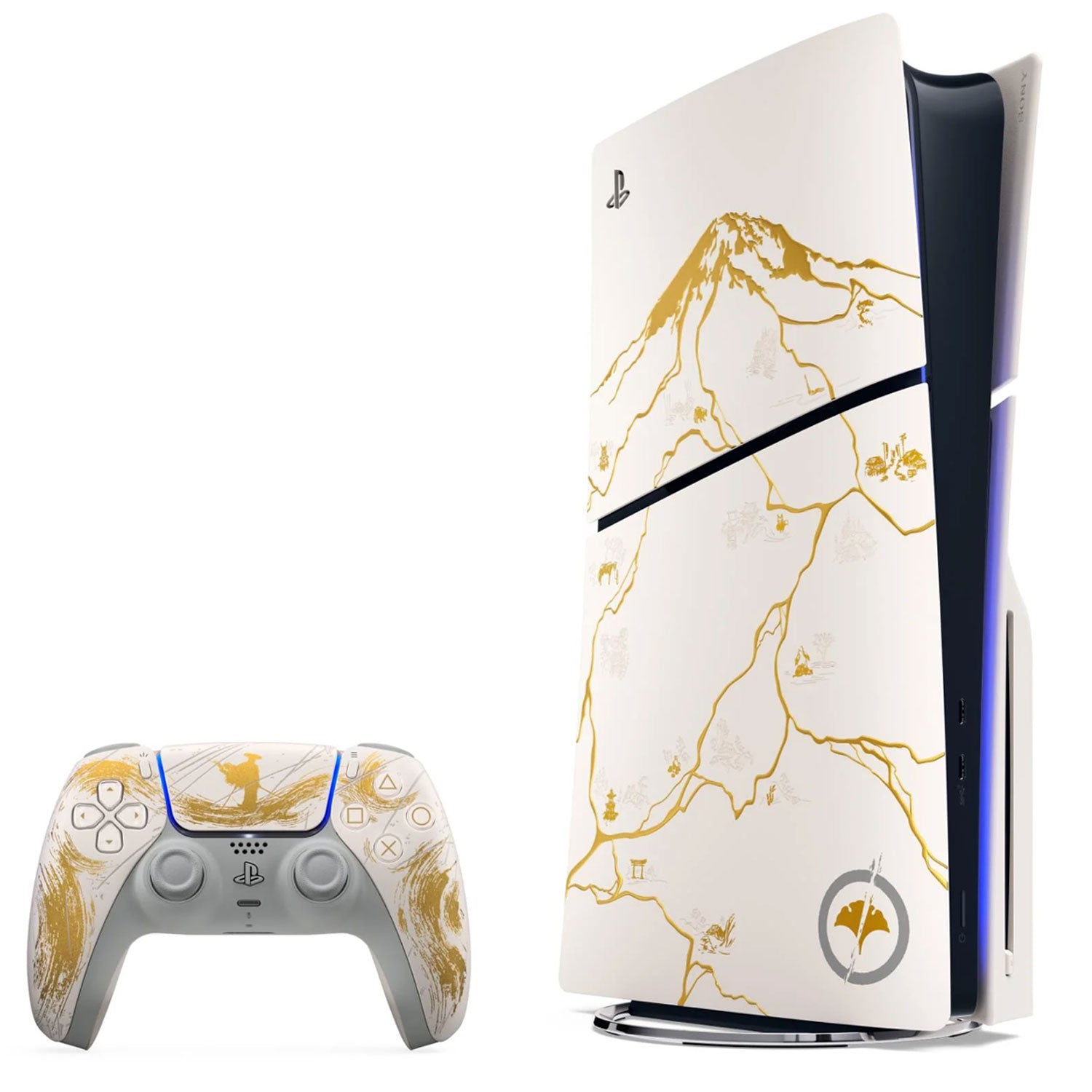 Sony PlayStation 5 Slim 1TB Disc Drive Console [Ghost of Yotei Gold Limited Edition Bundle] (Japan Imported)
