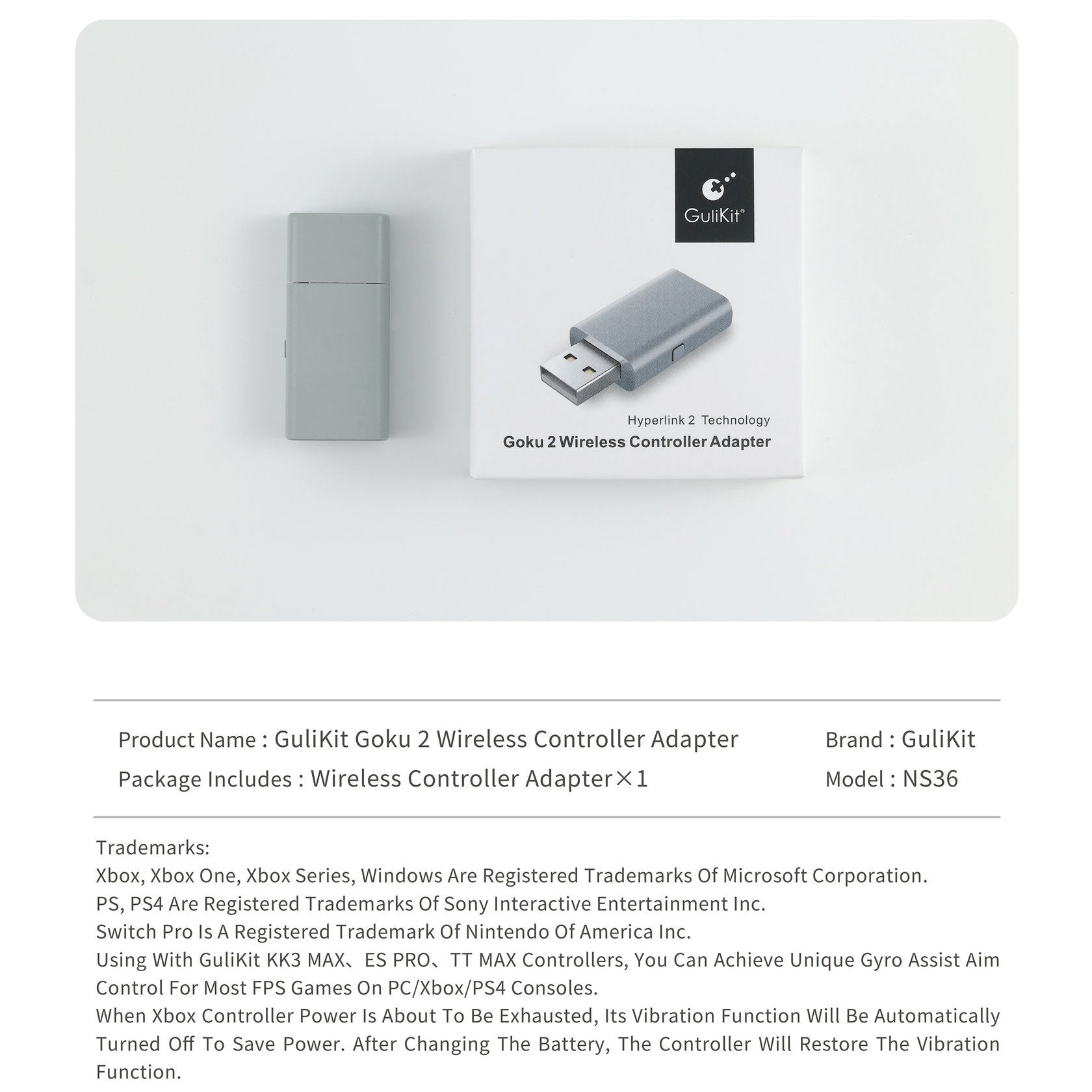 Gulikit Goku 2 Wireless Controller Adapter