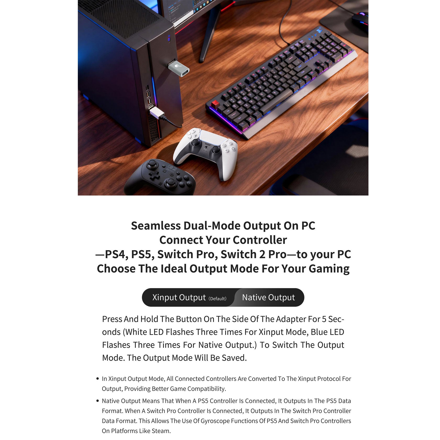 Gulikit Goku 2 Wireless Controller Adapter