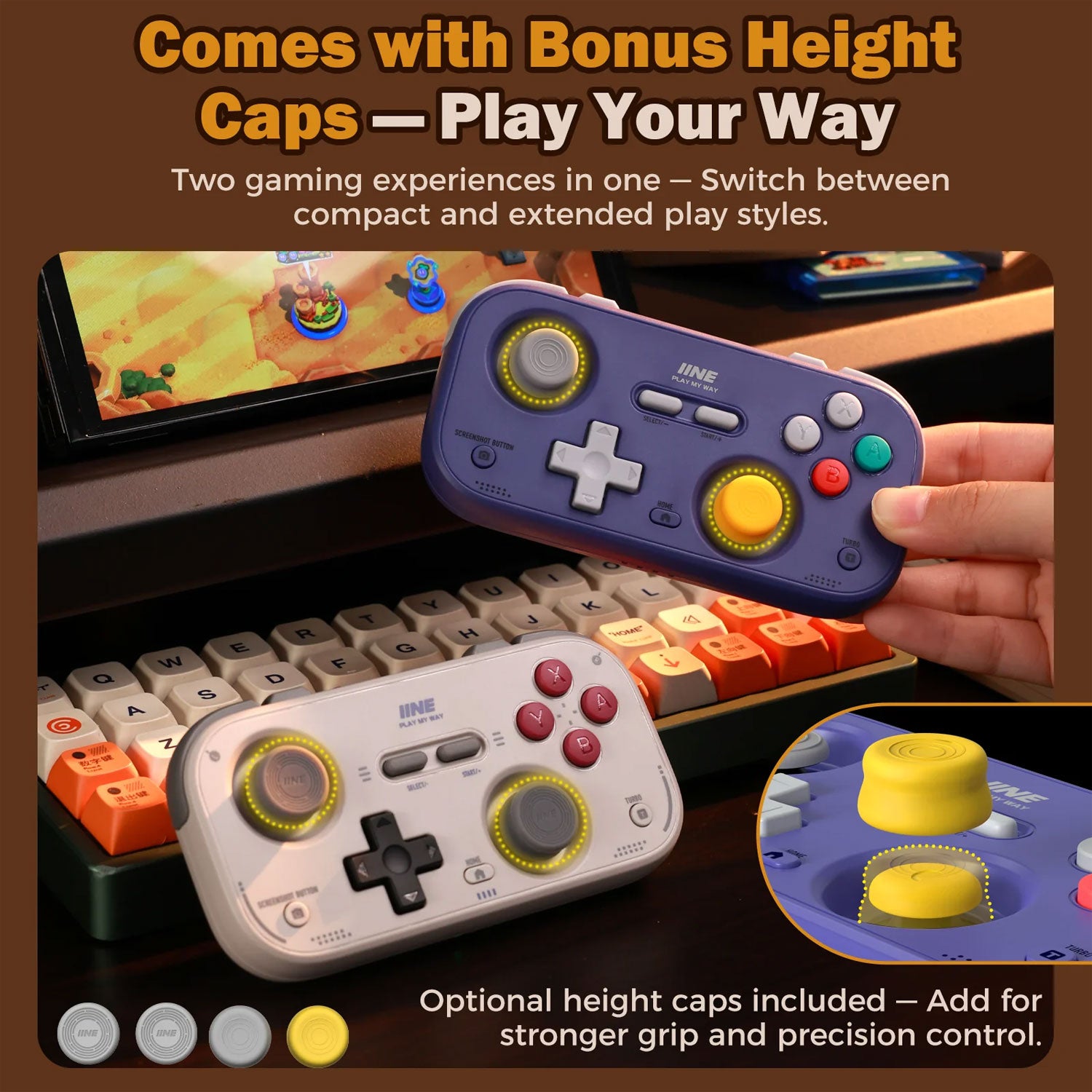 IINE Retro Pocket Game Controller for Nintendo Switch 2