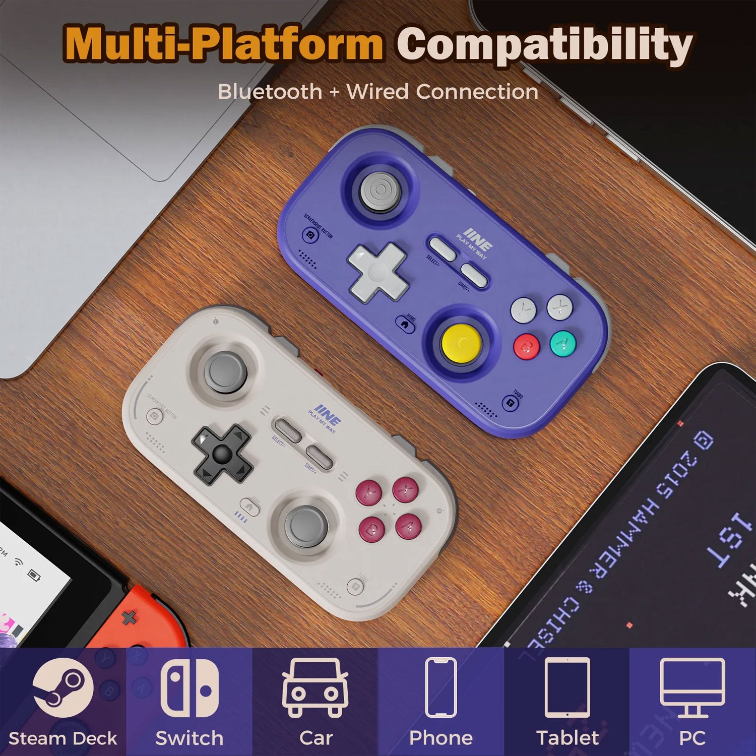 IINE Retro Pocket Game Controller for Nintendo Switch 2