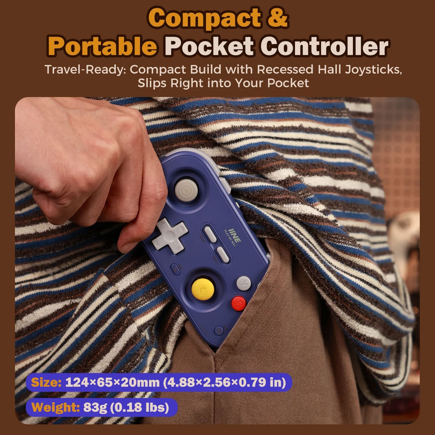 IINE Retro Pocket Game Controller for Nintendo Switch 2