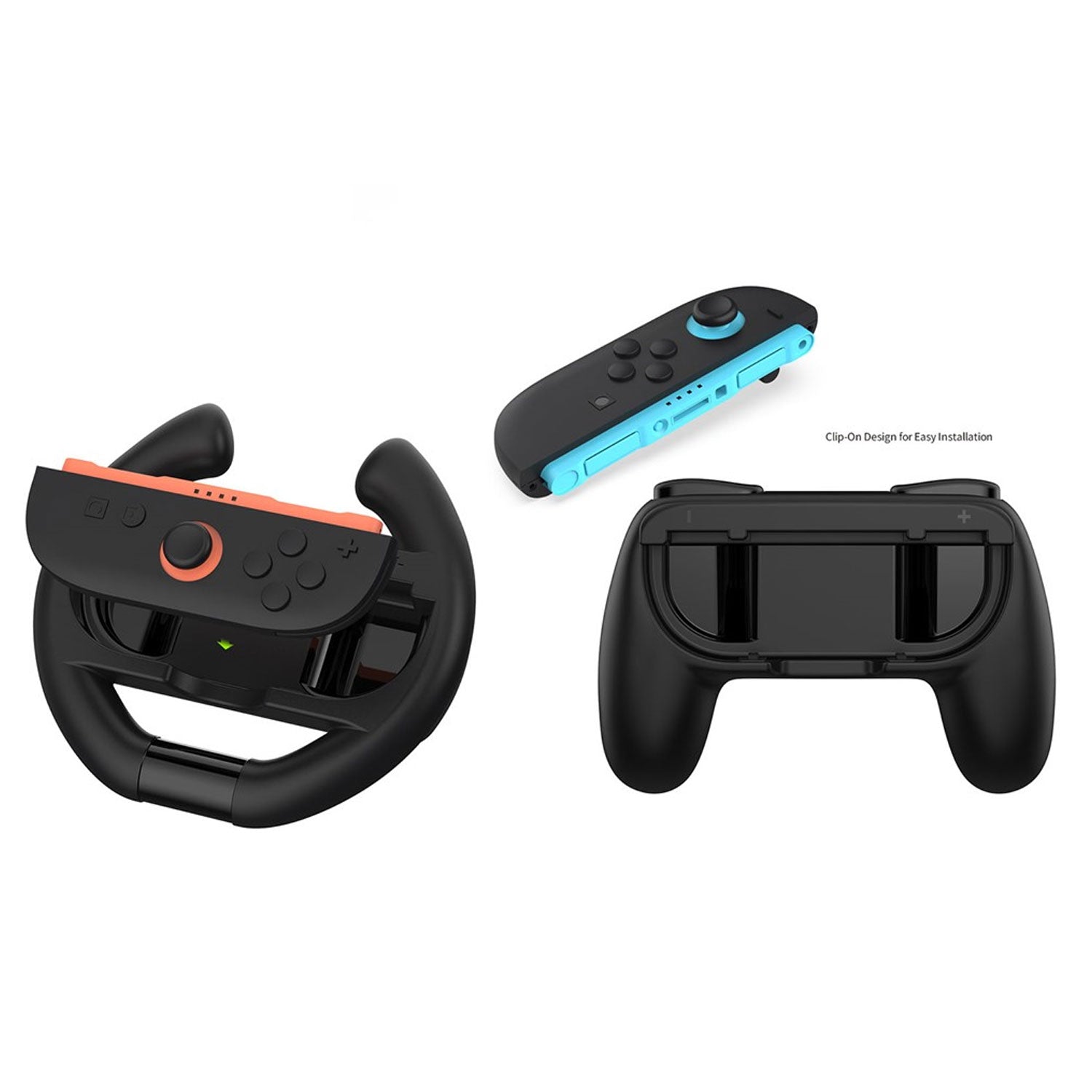 DOBE 4 in 1 Controller Grip & Steering Wheel Grip Set For Nintendo Switch 2