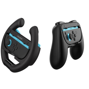 DOBE 4 in 1 Controller Grip & Steering Wheel Grip Set For Nintendo Switch 2
