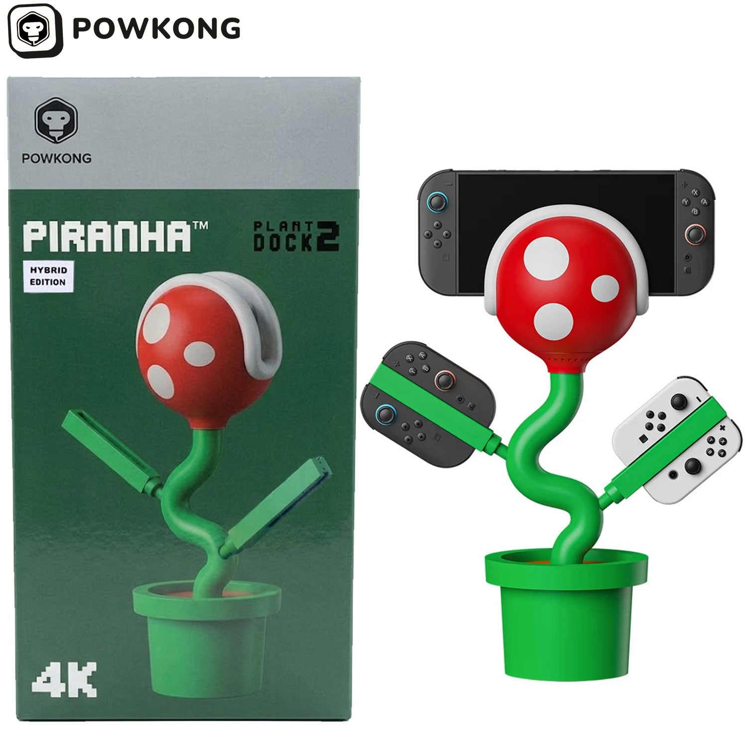 POWKONG Plantdock 2 Pro Multifunctional Docking & Joy-Con Charger [Hybrid Ver] for Nintendo Switch / Nintendo Switch 2
