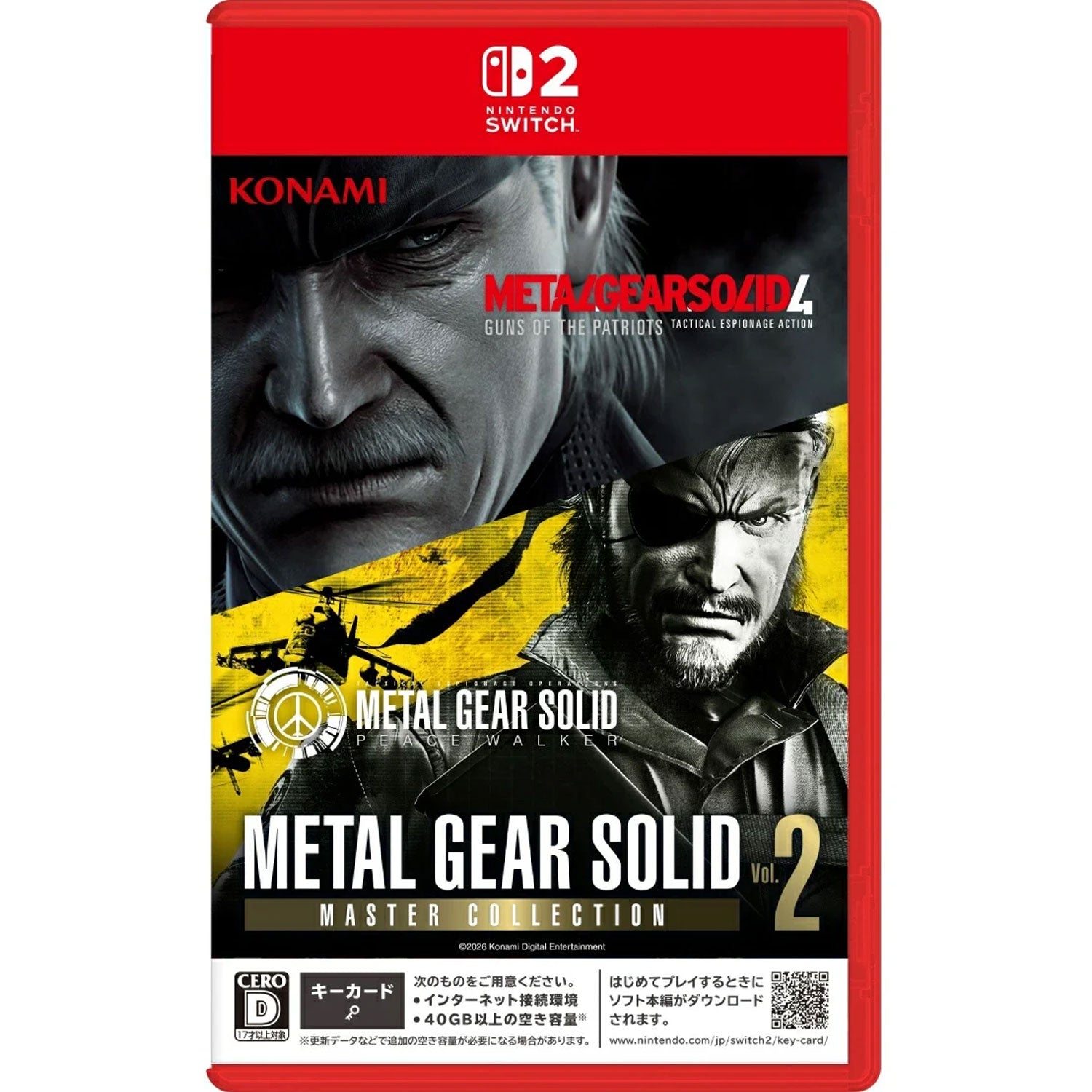 Nintendo Switch 2 Metal Gear Solid Master Collection Vol 2