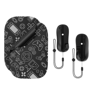 JYS Game Controller Mouse Stand with Mouse Pad (Black) for Nintendo Switch 2 Joy-Con (Set of 2)