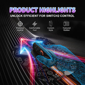 JYS Game Controller Mouse Stand with Mouse Pad (Black) for Nintendo Switch 2 Joy-Con (Set of 2)