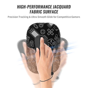 JYS Game Controller Mouse Stand with Mouse Pad (Black) for Nintendo Switch 2 Joy-Con (Set of 2)