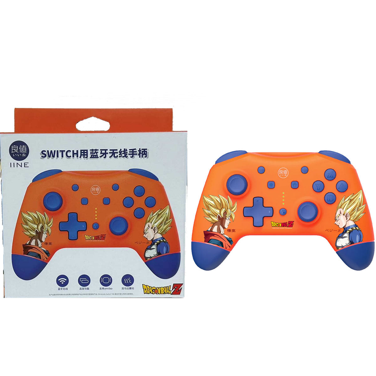 IINE Dragon Ball Z Edition Wireless Controller for Nintendo Switch 