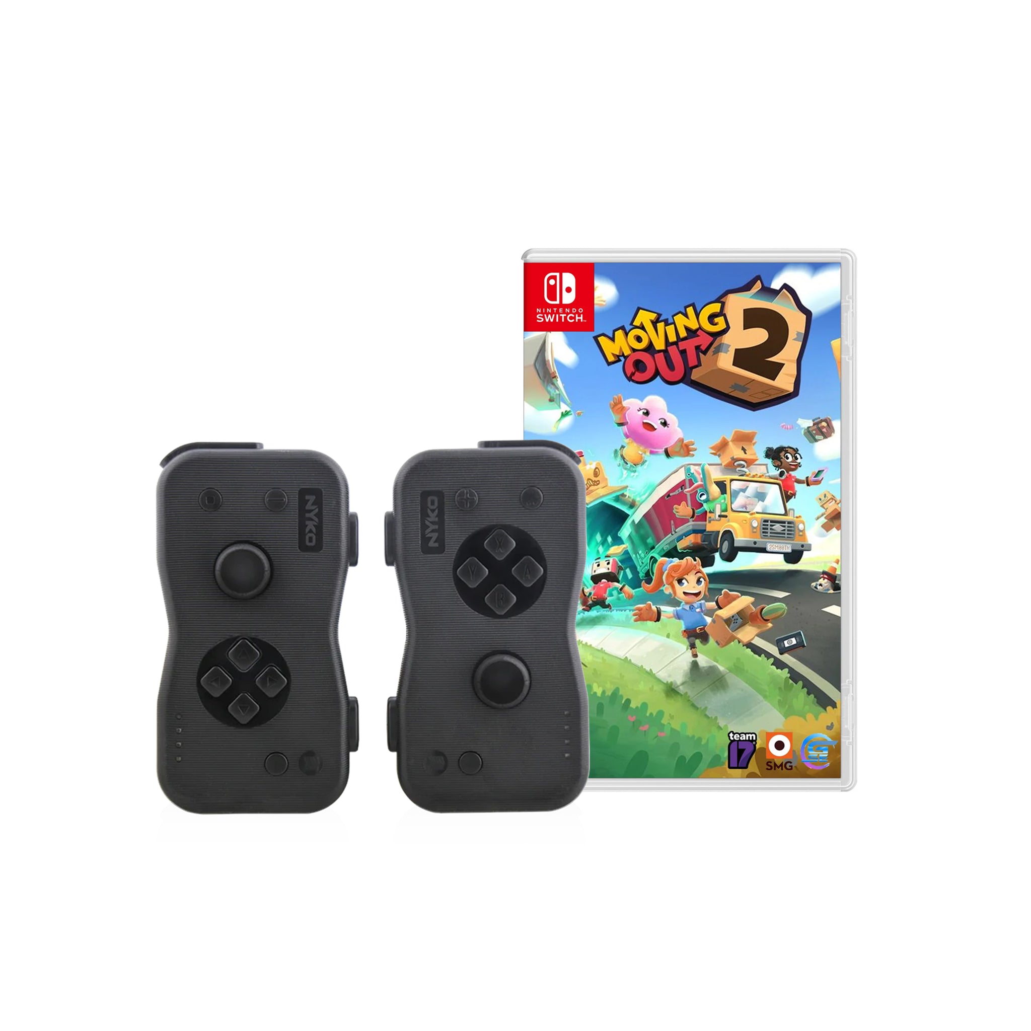 Nyko Dualies Controllers + Nintendo Switch Moving Out 2