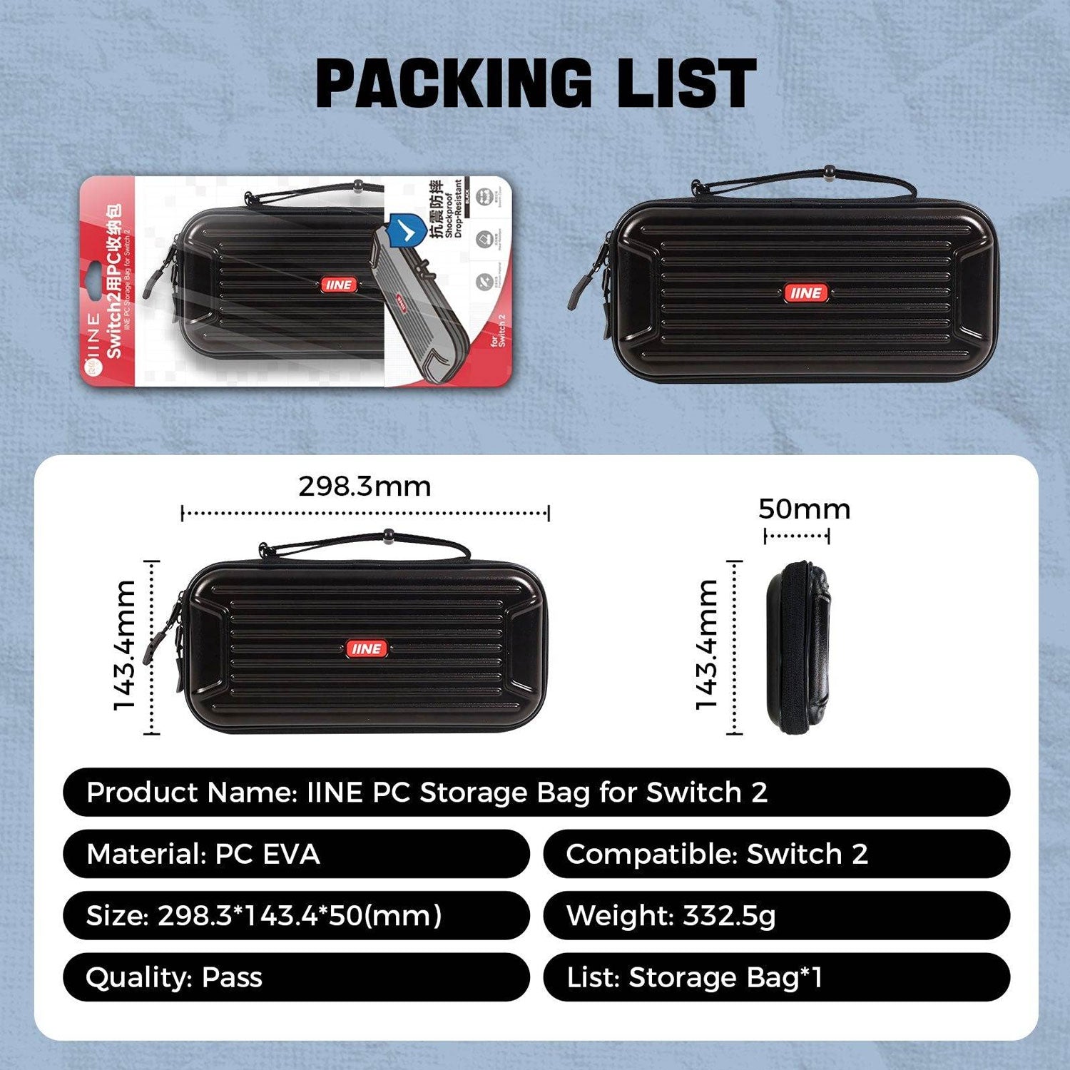 IINE PC Storage Bag for Nintendo Switch 2