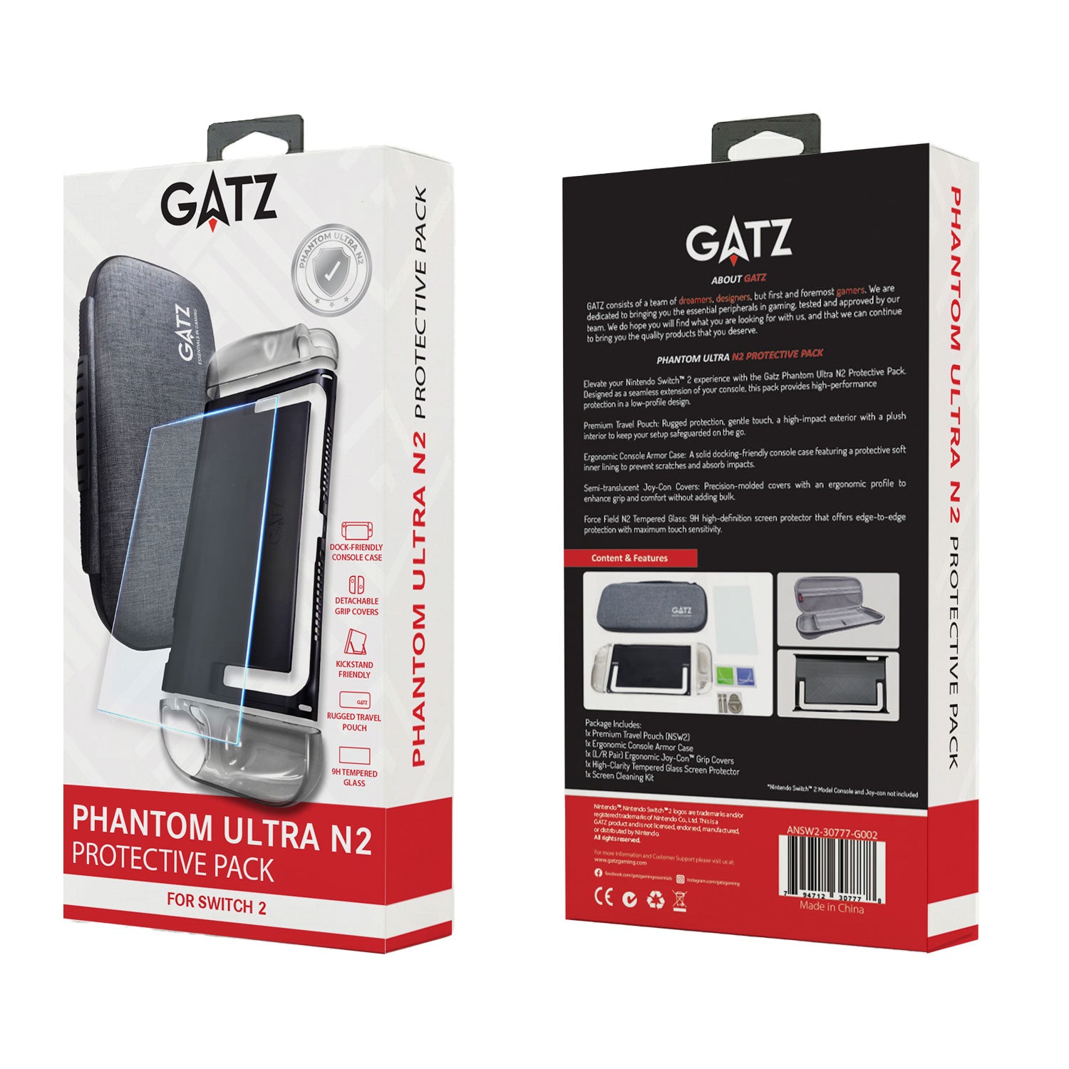 Gatz Phantom Ultra N2 Protective Pack for Nintendo Switch 2