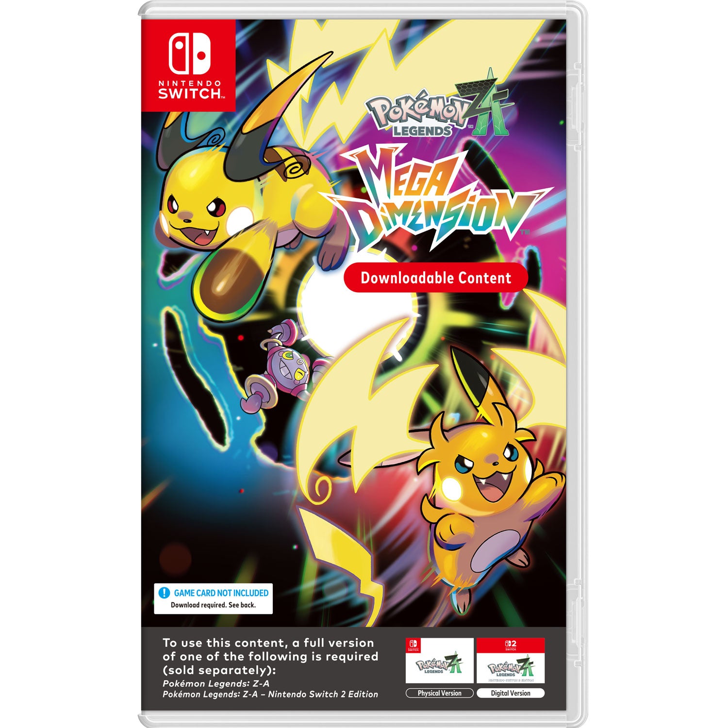 Nintendo Switch / Nintendo Switch 2 Pokemon Legends: Z-A – Mega Dimension [Code in Box]