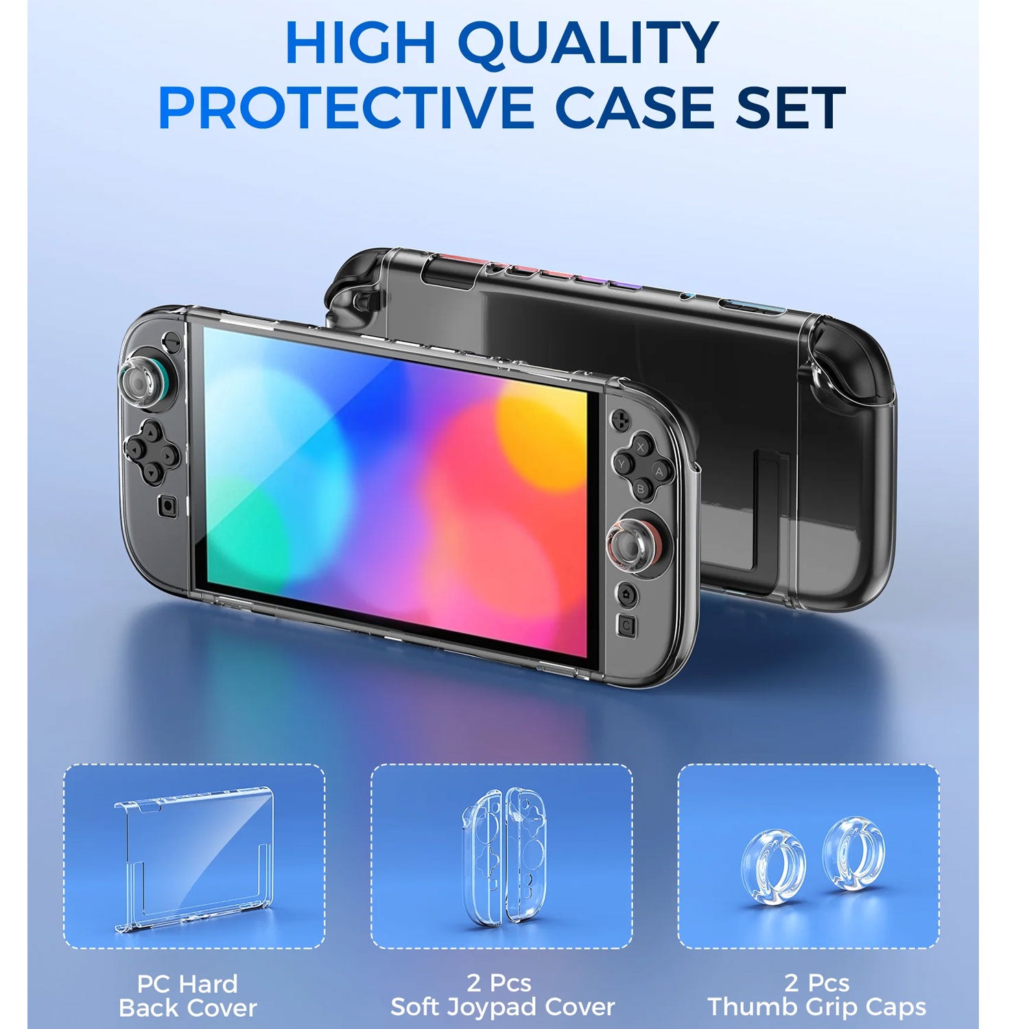 IINE PC Transparent Protective Case Set for Nintendo Switch 2
