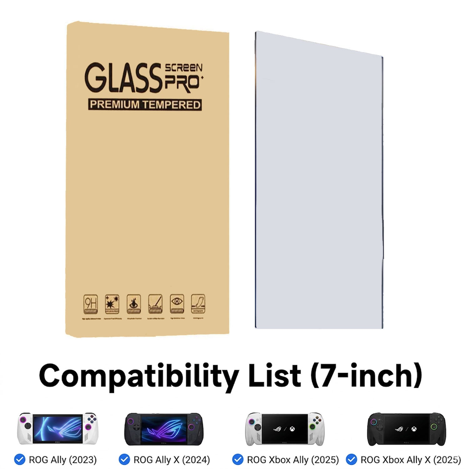 Akitomo Screen Protector Tempered Glass for Asus ROG Ally