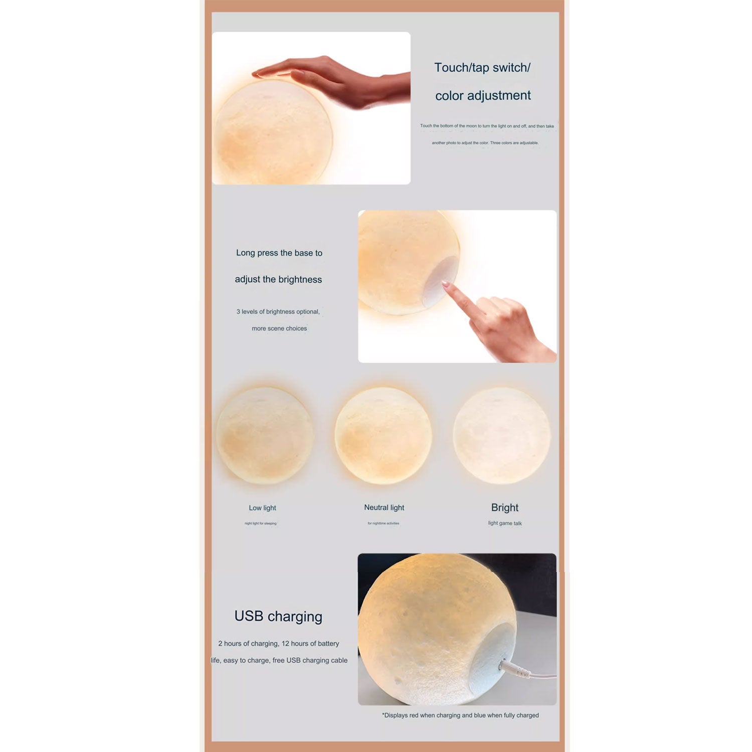 Children's Bedside Table Storage Style Lamp