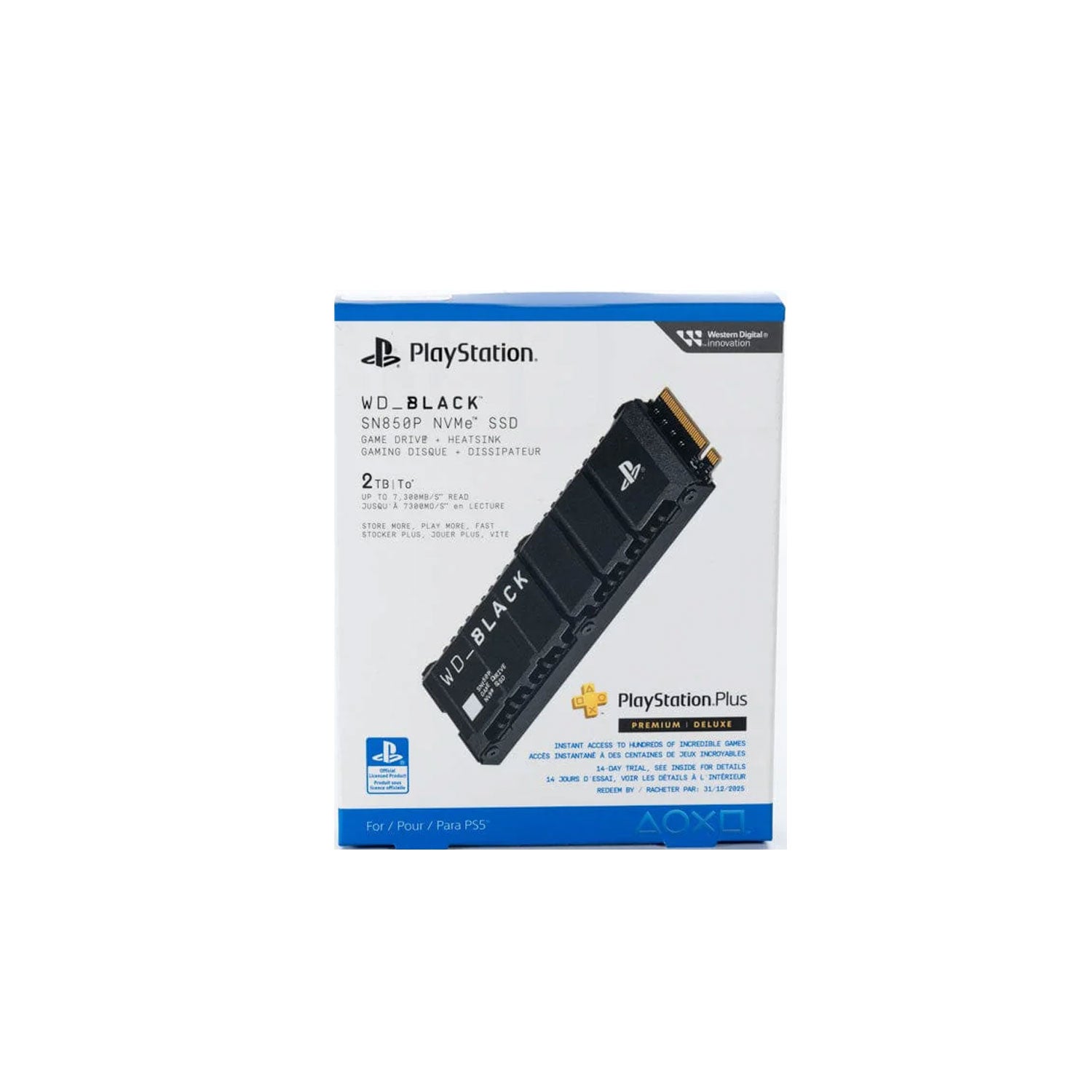WD Black SN850P NVMe SSD With Heatsink for PS5 & PC (1TB/2TB)