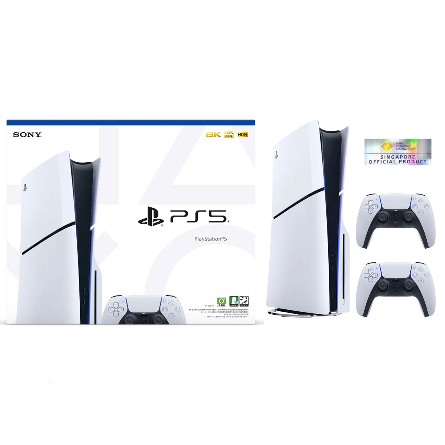Sony PlayStation 5 Slim 1TB Disc Drive Console [E Chassis] Bundle 2 Dualsense with 15 Months Warranty by Sony Singapore