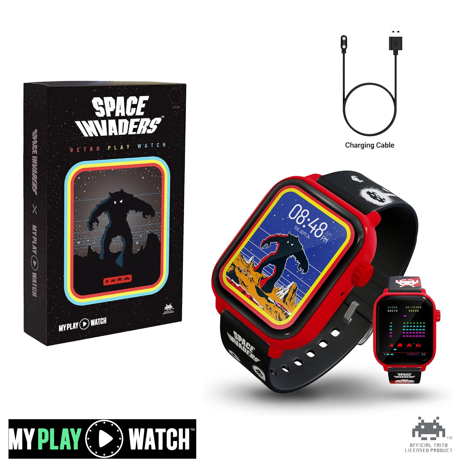 Invaders Watch My Play Watch Space Invaders - Retro Gaming Smartwatch - Shopitree.com